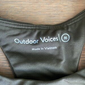 Outdoor Voices Athena crop top size medium green